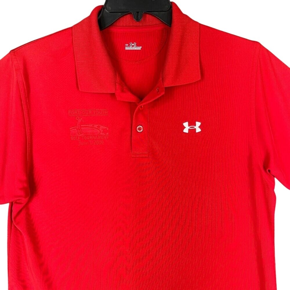 Under Armour Polo‎ Shirt Mens M GolfCore Performance Active Fit Tournament 2009